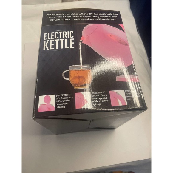 Ovente Electric Pink Kettle 1.7 Liters 1100 Watts - Picture 1 of 5